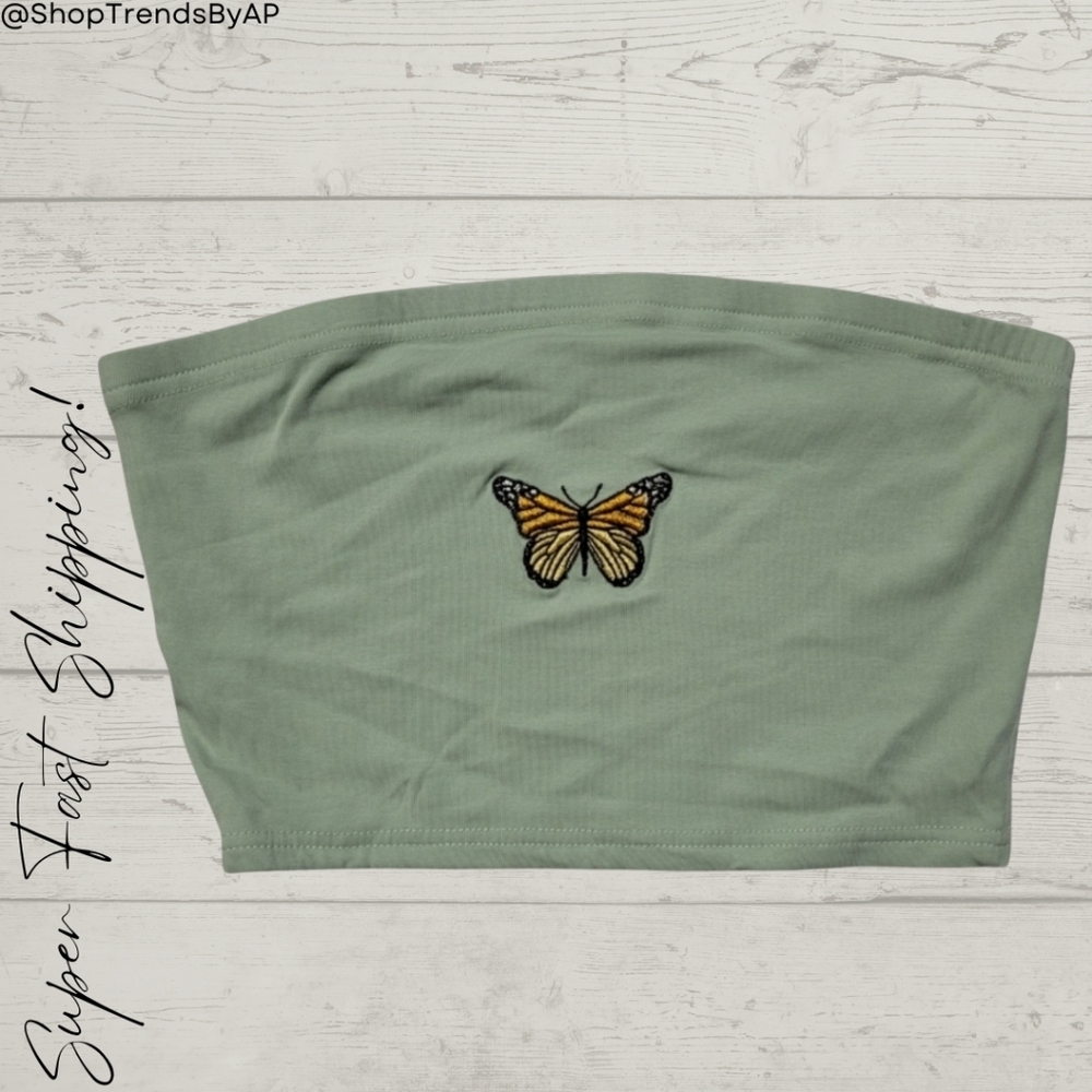 Zaful Butterfly Tube Top